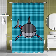 Shark Sea Fish Animal Ocean Shower Curtain 48  X 72  (small)  by Nexatart