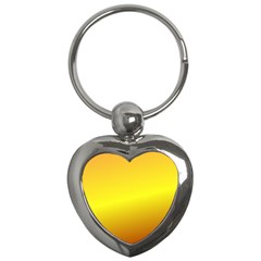 Gradient Orange Heat Key Chains (heart)  by Nexatart