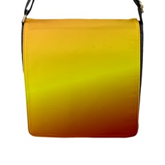 Gradient Orange Heat Flap Messenger Bag (l)  by Nexatart