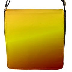 Gradient Orange Heat Flap Messenger Bag (s) by Nexatart