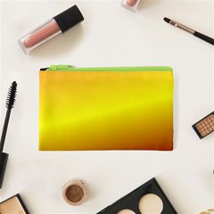 Gradient Orange Heat Cosmetic Bag (xs) by Nexatart