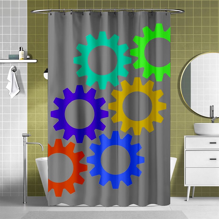 Gear Transmission Options Settings Shower Curtain 48  x 72  (Small) 