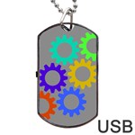 Gear Transmission Options Settings Dog Tag USB Flash (One Side) Front