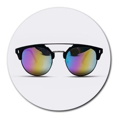 Sunglasses Shades Eyewear Round Mousepads by Nexatart