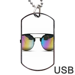 Sunglasses Shades Eyewear Dog Tag Usb Flash (two Sides) by Nexatart