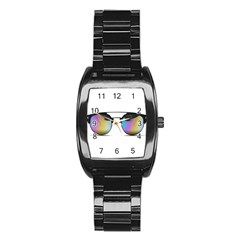 Sunglasses Shades Eyewear Stainless Steel Barrel Watch by Nexatart