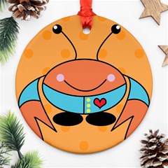 Crab Sea Ocean Animal Design Ornament (round) by Nexatart