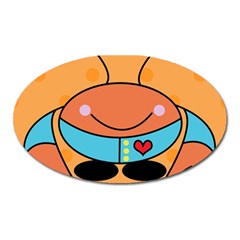 Crab Sea Ocean Animal Design Oval Magnet by Nexatart