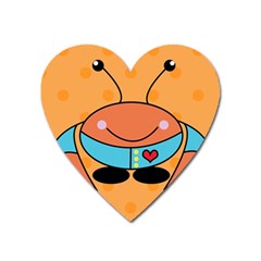 Crab Sea Ocean Animal Design Heart Magnet by Nexatart