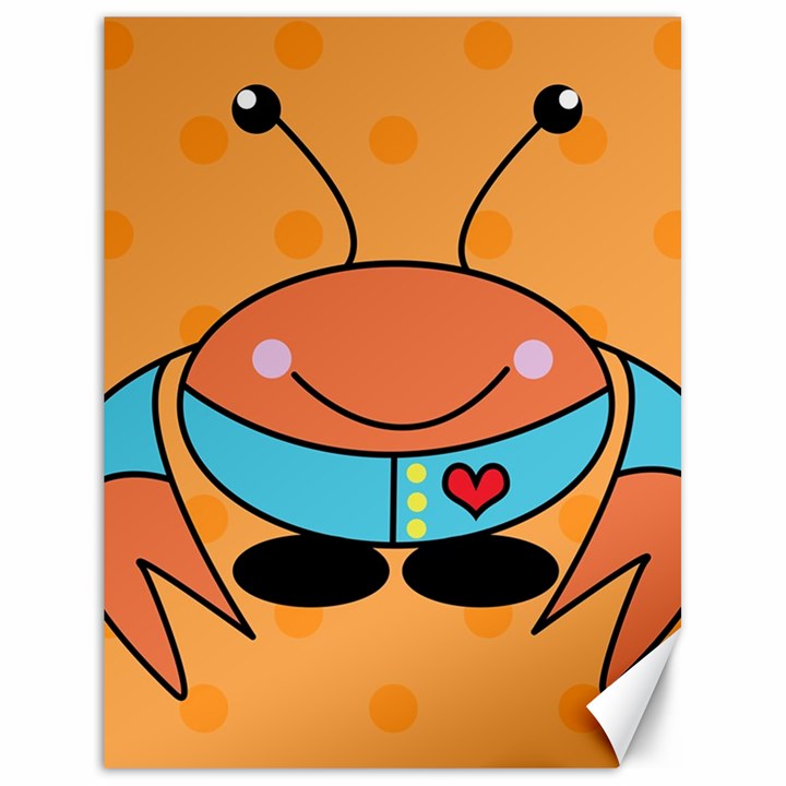 Crab Sea Ocean Animal Design Canvas 18  x 24  