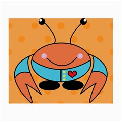 Crab Sea Ocean Animal Design Small Glasses Cloth (2-side) by Nexatart