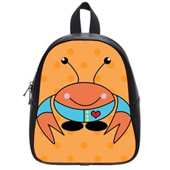 Crab Sea Ocean Animal Design School Bag (small) by Nexatart