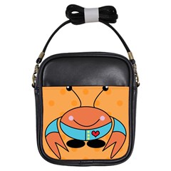 Crab Sea Ocean Animal Design Girls Sling Bags by Nexatart