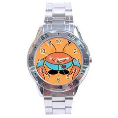 Crab Sea Ocean Animal Design Stainless Steel Analogue Watch by Nexatart