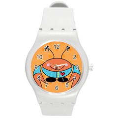 Crab Sea Ocean Animal Design Round Plastic Sport Watch (m) by Nexatart