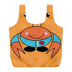 Crab Sea Ocean Animal Design Full Print Recycle Bags (l)  by Nexatart