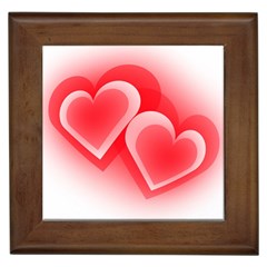 Heart Love Romantic Art Abstract Framed Tiles by Nexatart