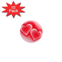 Heart Love Romantic Art Abstract 1  Mini Magnet (10 Pack)  by Nexatart