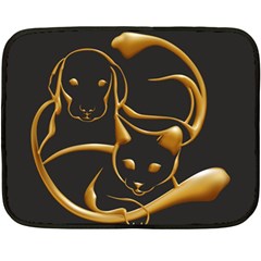 Gold Dog Cat Animal Jewel Dor¨| Fleece Blanket (mini) by Nexatart