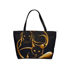 Gold Dog Cat Animal Jewel Dor¨| Shoulder Handbags by Nexatart