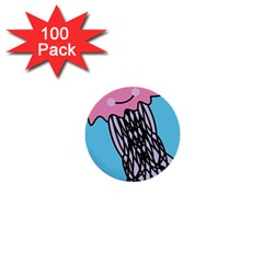 Jellyfish Cute Illustration Cartoon 1  Mini Buttons (100 Pack)  by Nexatart