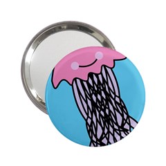 Jellyfish Cute Illustration Cartoon 2 25  Handbag Mirrors by Nexatart