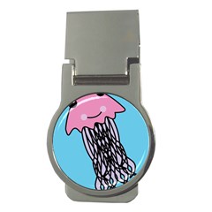 Jellyfish Cute Illustration Cartoon Money Clips (round)  by Nexatart