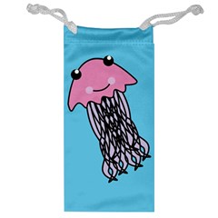 Jellyfish Cute Illustration Cartoon Jewelry Bag by Nexatart