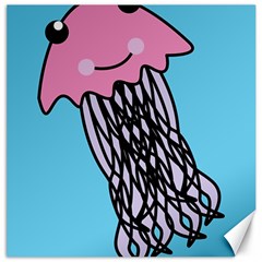 Jellyfish Cute Illustration Cartoon Canvas 12  X 12   by Nexatart