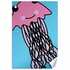 Jellyfish Cute Illustration Cartoon Canvas 20  X 30   by Nexatart