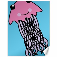 Jellyfish Cute Illustration Cartoon Canvas 36  X 48   by Nexatart