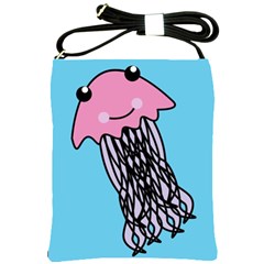 Jellyfish Cute Illustration Cartoon Shoulder Sling Bags by Nexatart