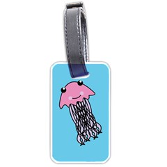 Jellyfish Cute Illustration Cartoon Luggage Tags (one Side)  by Nexatart