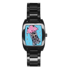 Jellyfish Cute Illustration Cartoon Stainless Steel Barrel Watch by Nexatart