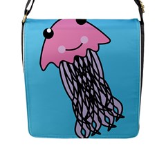 Jellyfish Cute Illustration Cartoon Flap Messenger Bag (l)  by Nexatart