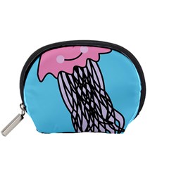 Jellyfish Cute Illustration Cartoon Accessory Pouches (small)  by Nexatart