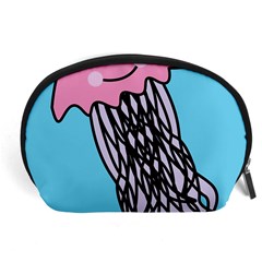 Jellyfish Cute Illustration Cartoon Accessory Pouches (large)  by Nexatart