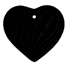 Pattern Dark Black Texture Background Heart Ornament (two Sides) by Nexatart