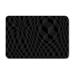 Pattern Dark Black Texture Background Small Doormat  by Nexatart