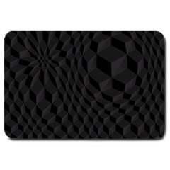 Pattern Dark Black Texture Background Large Doormat  by Nexatart