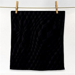 Pattern Dark Black Texture Background Face Towel by Nexatart