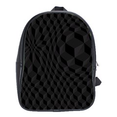 Pattern Dark Black Texture Background School Bag (large) by Nexatart