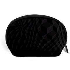 Pattern Dark Black Texture Background Accessory Pouches (large)  by Nexatart