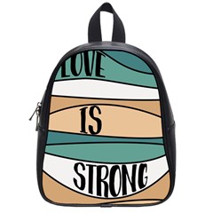 Love Sign Romantic Abstract School Bag (small) by Nexatart