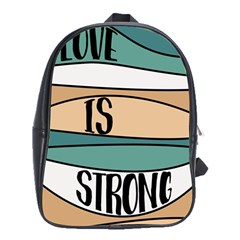 Love Sign Romantic Abstract School Bag (xl) by Nexatart