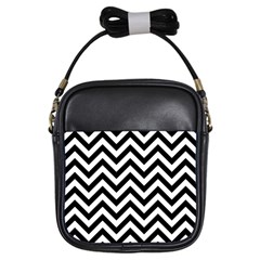 Wave Background Fashion Girls Sling Bags by Nexatart