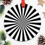 Rays Stripes Ray Laser Background Ornament (Round) Front