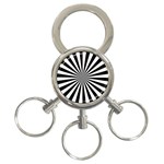 Rays Stripes Ray Laser Background 3-Ring Key Chains Front