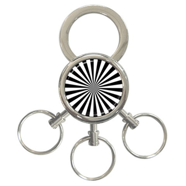 Rays Stripes Ray Laser Background 3-Ring Key Chains