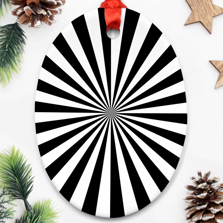 Rays Stripes Ray Laser Background Oval Ornament (Two Sides)